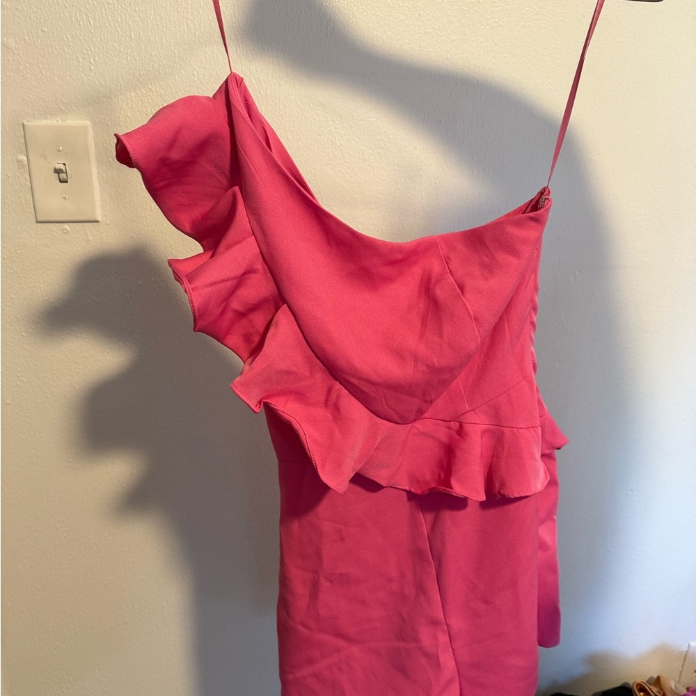 DO+BE One Shoulder Pink Romper